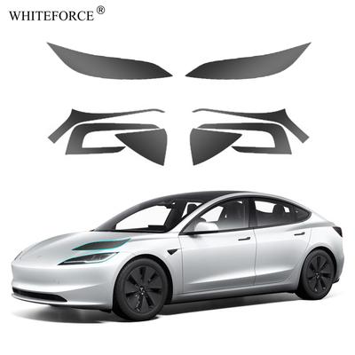 Pro Tesla Model 3 Highland 2023 2024 Ochranná fólie pro přední světlo Zadní světlo Model 3+ Zadní světlo pro čelovku Černá Fólie pro změnu barvy