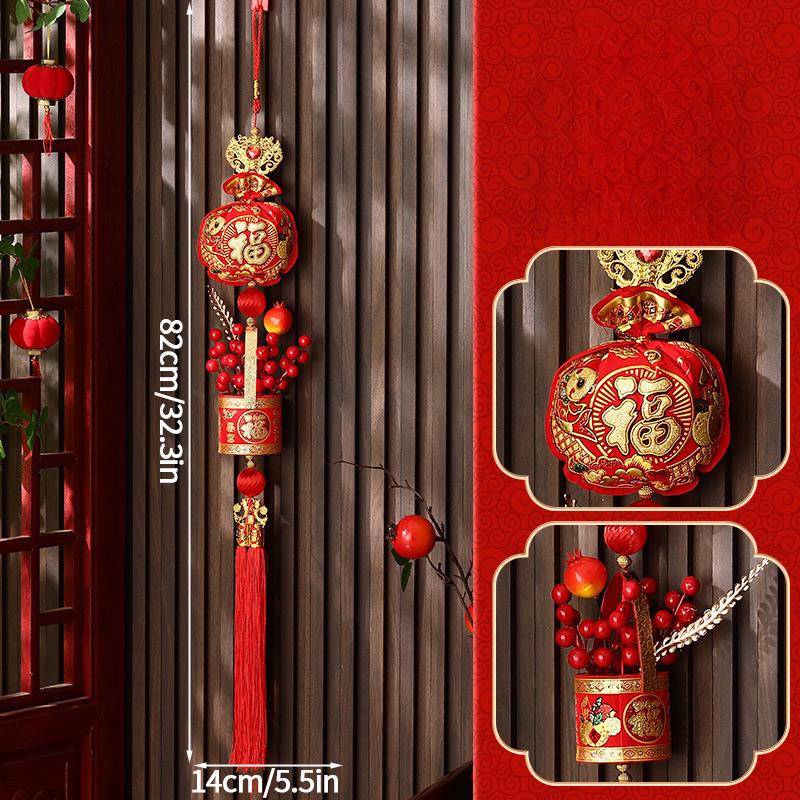 Chinese New Year 2025 Decorations Chinese Spring Festival Hanging Pendant Door Wall Ornament Traditional Chinese Room Decoration