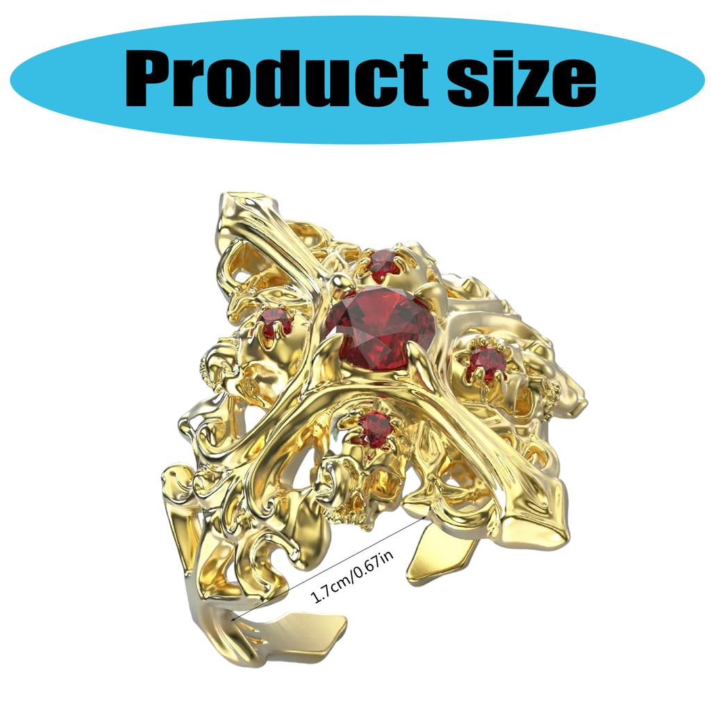 Vintage Rings Gothic Dating Jewelry Alloy Texture Comfortable Rings Suitbale for Adding a Touch of Color to Any Looks