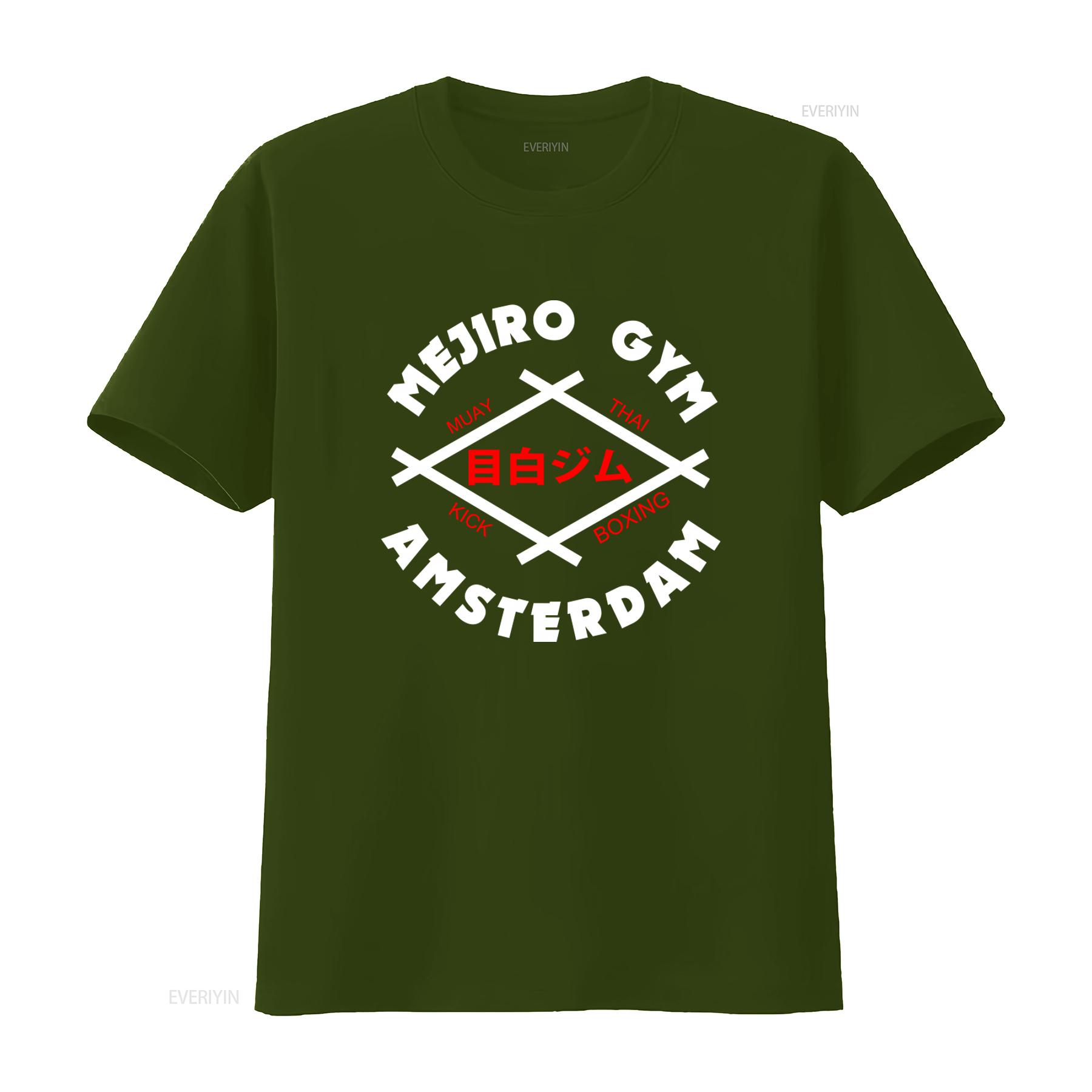 ZheXiong TEE Mejiro Gym Amsterdam Nederlandse Kickboksen Muay Thai Rob Kaman Peter Aerts T-shirt vintage Gewassen streetwear Unisex Comfortabel 3XL