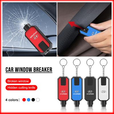 3 In1 Car Safety Hammer Emergency Glass Breaker High Hardness For Tucson Solaris I30 Creta IX35 I40 IX20 Veloster