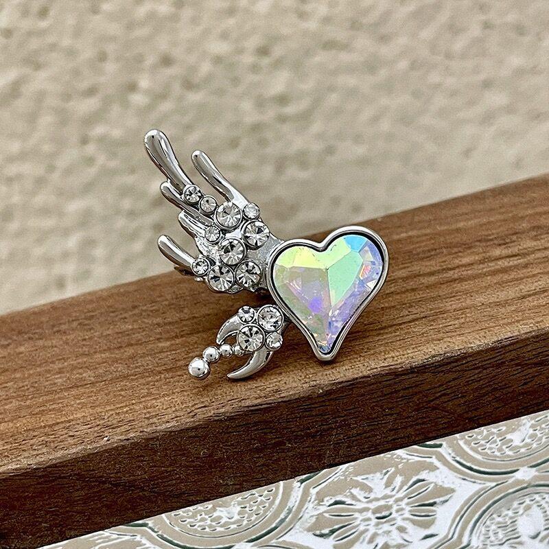 

Клипсы для ушей Love Angel Wings из циркония, женские, легкие, роскошные, нишевые, дизайн, без пирсинга ушей, темпераментные, эльфийские клипсы для ушей