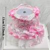 Cute Double-layer Small Cake Ornaments for Anime Badges Handmade Lace Birthday Cake Badge Holder Creative 58mm Badges Decor New