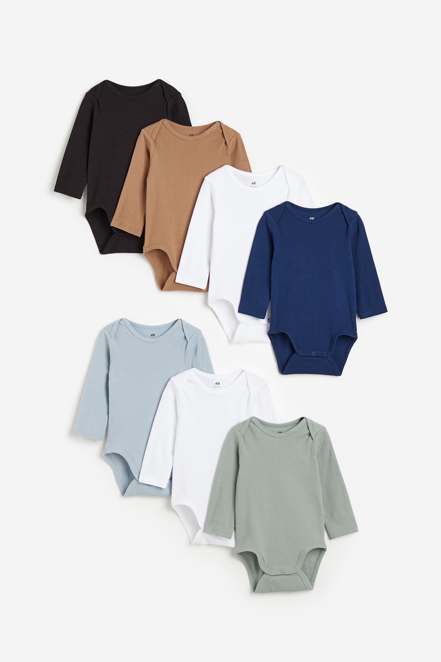 

7-pack long-sleeved bodysuits