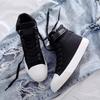 Autumn and Winter High-top Couple Large-size Canvas Board Shoes Children Black Velvet Cotton Shoes Work Leisure Flat-bottom Fashion Trend