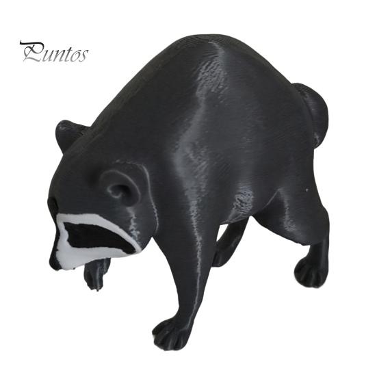 Quirky Table Decorations 3D Printed Racoon Figurine, Cute Raccoon Statue, Funny Desk Buddy, Animal Statue Small Collectible Figure for Home
