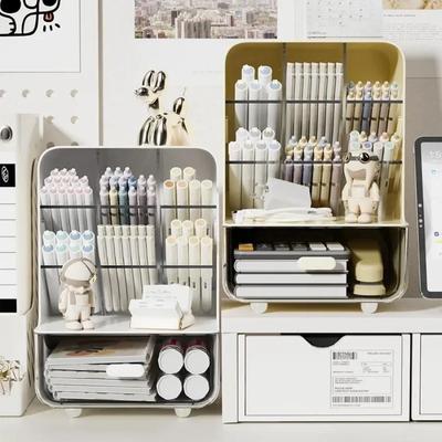 Stiftehalter für Studenten, Schreibtisch-Aufbewahrungsbox mit großer Kapazität, Regal zur Aufbewahrung von Bürokleinteilen, Schreibtisch-Organizer. Schublade