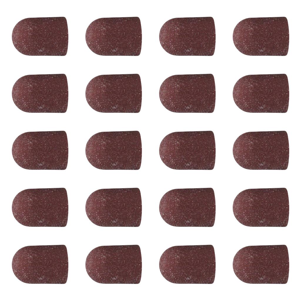 20 Pezzi Cappucci Abrasivi Traspiranti Grana 80-180 Pratiche Manichette in Grafite Per Manicure Pedicure e Cura dei Piedi