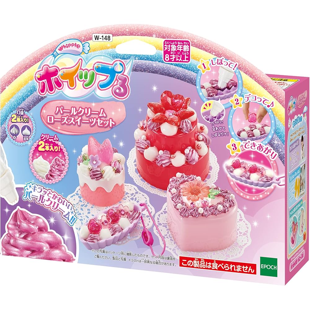 

EPOCH Whipple Pearl Cream Rose Sweets Set ST Mark Certified 8 Years and Up Toy Decoration Baking Set
