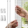 2/4/6/8/10Pcs 30cm Window Blind Pull Sticks Clear Acrylic Curtain Pull Rod Wand with Grip and Hook for Vertical Shade