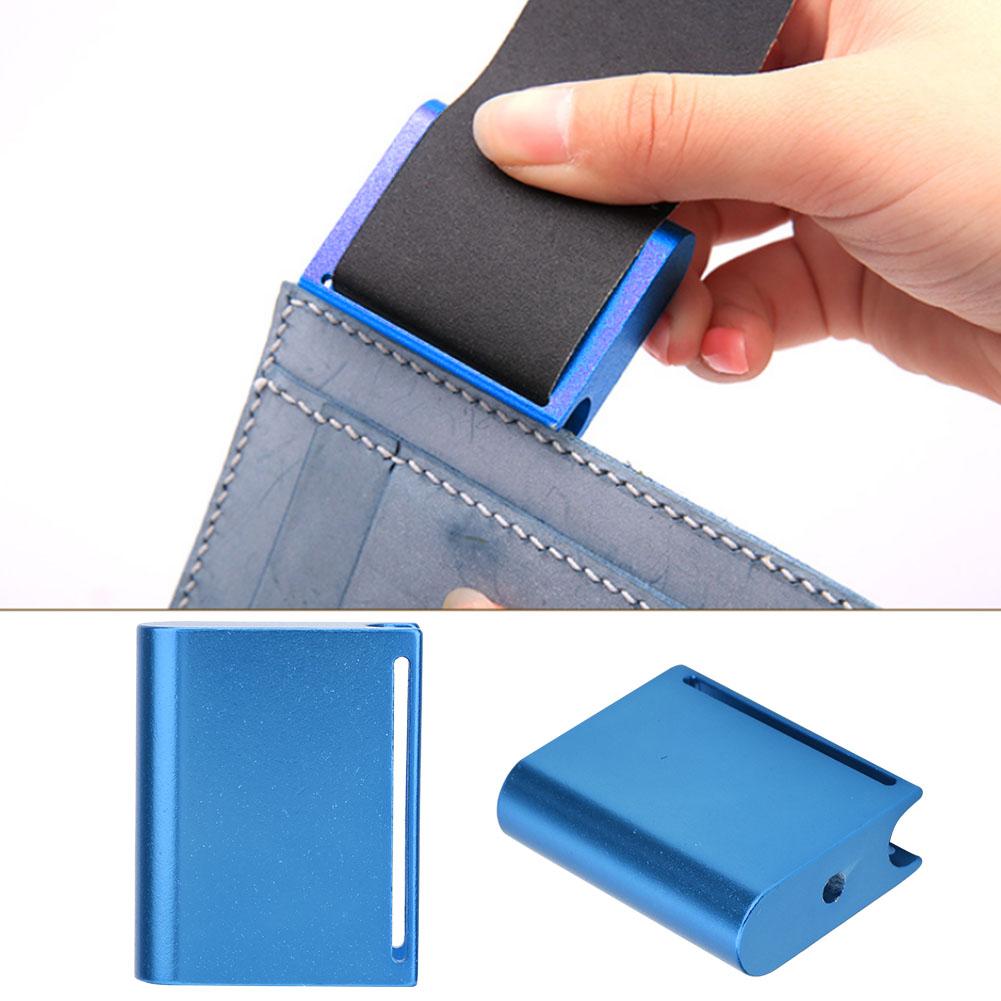 Aluminum Alloy Leather   Slicker Burnisher   Leather Craft Trimming Polishing Tool (Blue)