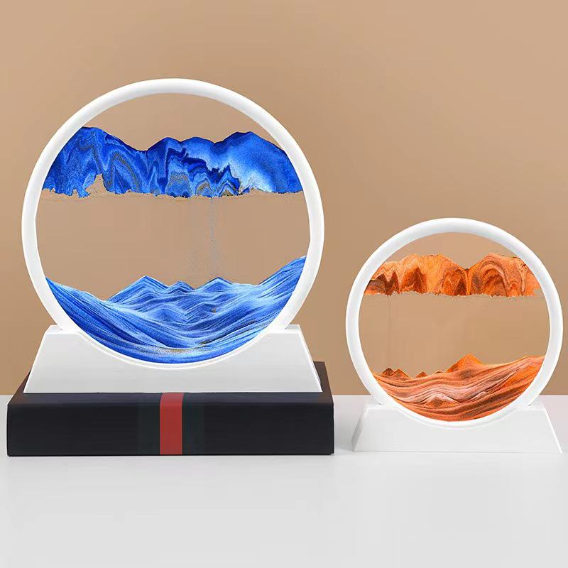 3D Quicksand Hourglass Art: Desktop Living Room Landscape Ornament Gift