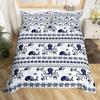 Teal Warm Comforter Cover Set King-Sized Dimensionsd Dimensions Ocean Decor,Jelyfish Soft Duvet Cover Nautical Sea Beding Set Marine Life Retro