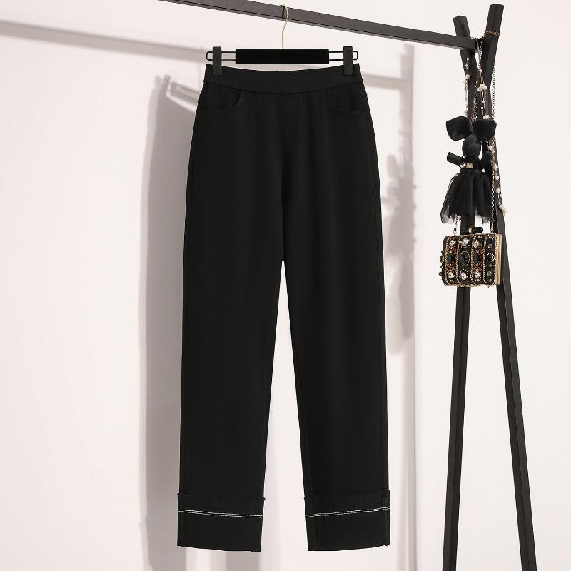 

DIMANAF Autumn Women Cothing Plus Size Oversize Solid Trousers Long Pants Basic High Waist Casual Lady Loose 2025