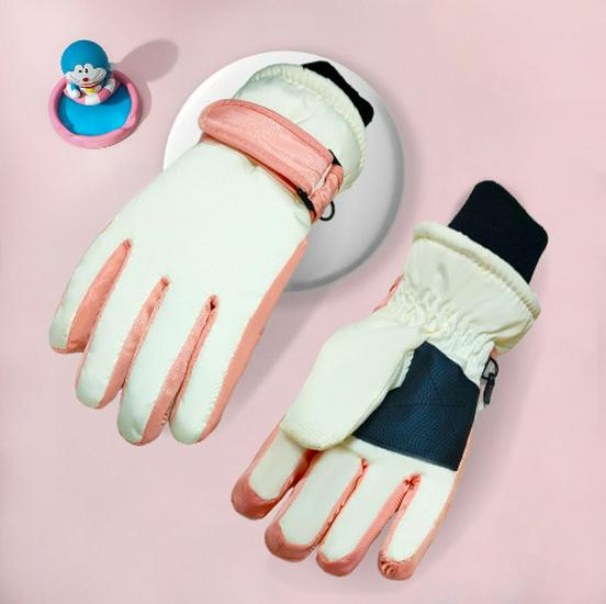 

Детские ветрозащитные лыжные перчатки для возраста 3-9 лет - Теплые зимние перчатки для велоспорта на флисовой подкладке для мальчиков и девочек 3-5 Years