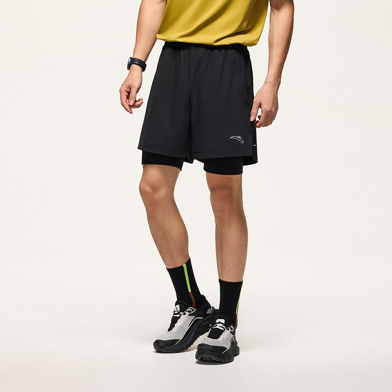 Anta Cycling Fitness Running Pocket Zipper Multi-Functional Loose Quick-Dry Lightweight Breathable Woven Five-Point Casual Shorts 952625501-2