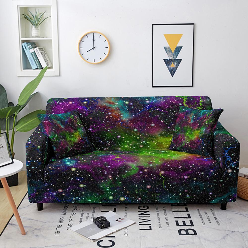 Elastyczny Pokrowiec na Sofę Mystic Sky do Salonu Pokrowiec Ochronny Meble Domowe Dekoracja Świąteczna