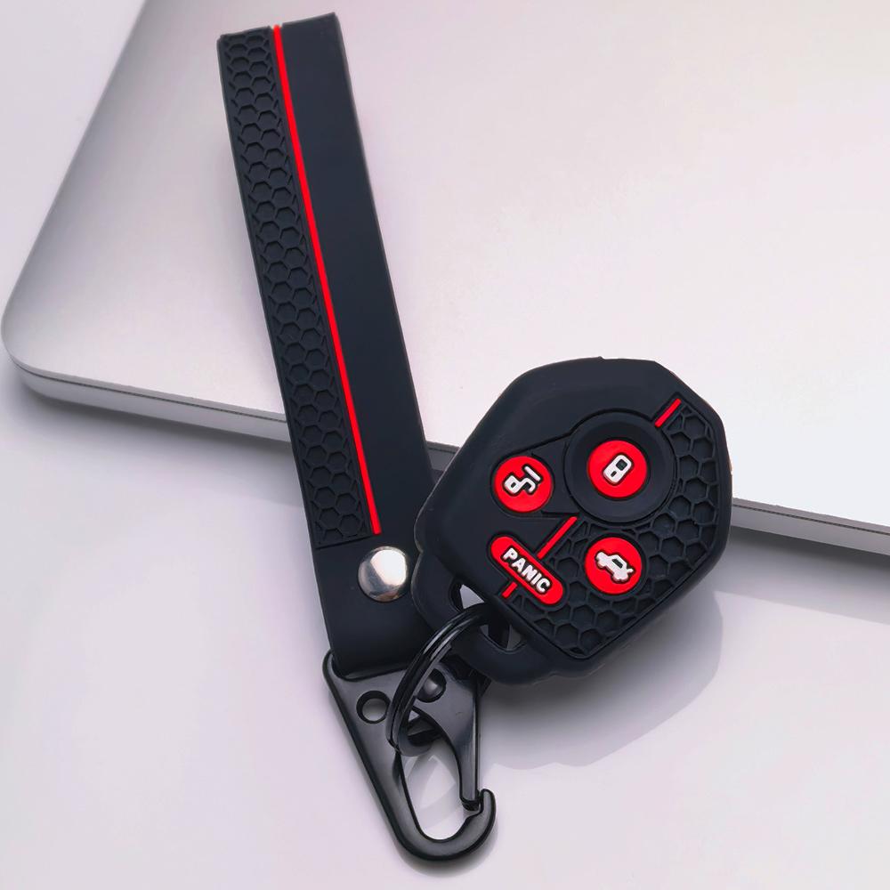Key Shell Cover for Subaru Crosstrek Forester Impreza Legacy Outback Tribeca WRX STI with Keychain Ergonomic Non Slip Key Shell Anti-Scratch Surface чёрный