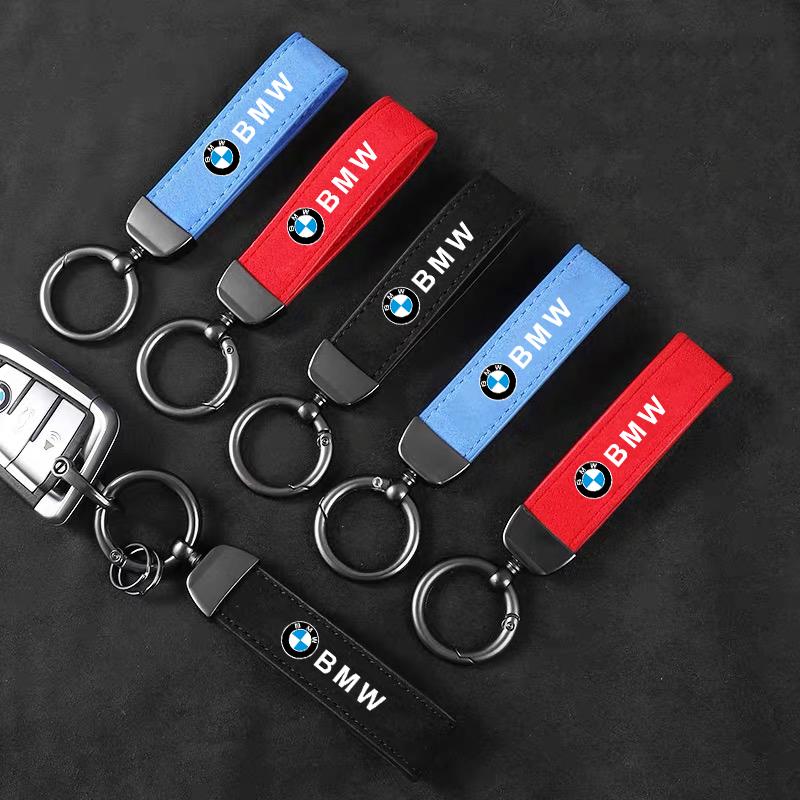 Car Styling Emblem Alloy Keyring Suede Leather Keychain For BMW M E46 E90 E60 F30 G20 X1 X2 X3 X4 X5 X6 X7 i3 i4 i5 i7 M2 M4 jbvr38