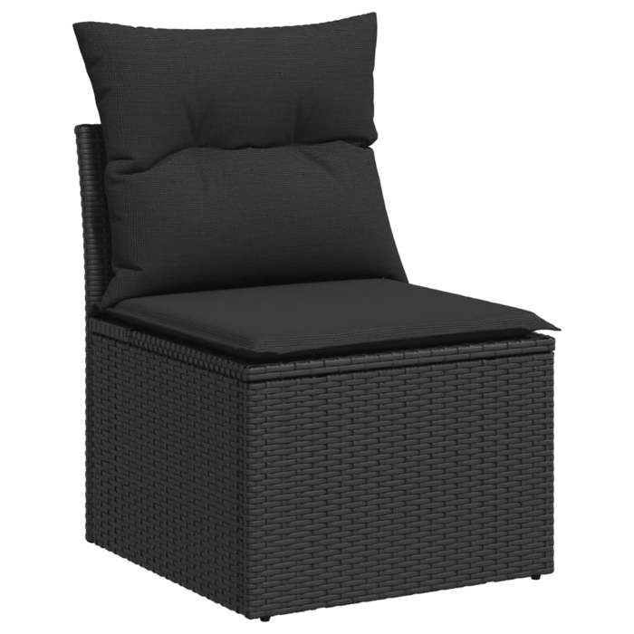 VidaXL Garden Lounge Set with Cushions 13 Pcs, Patio Sofas, Patio Furniture Set, Outdoor Furniture, Black 3218485