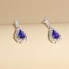 European Fashion Bridal Jewelry Set With Crystal Water Drop Pendant And Earrings For Women