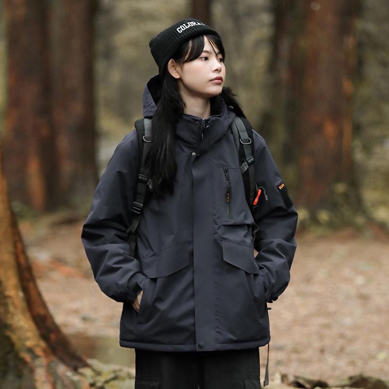 Men's Trendy Autumn Windbreaker: Stylish, Three-Proof, Warm Workwear and Casual Cotton Jacket for Couples