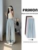 2025 Spring/Summer Maternity High-Waist Wide-Leg Acetate Pants
