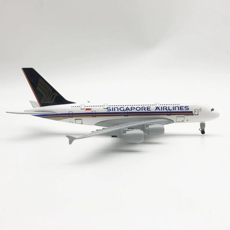 A380 Airways 380 Singapour Alliage Métal Moulé Sous Pression Modèles d'Avions 20CM Décoration Avion Modèle d'Avion pour Collection Cadeau