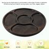 Chip Dip Tray 5 Compartments Round Wood Divided Serving Platter for Snack Fruit Candy Nut