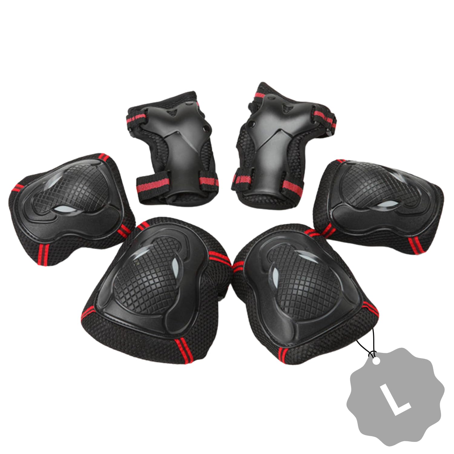 

ozgram Protectors Inline Roller Protective Set for and Juniors [Red] [Size L] Skateboarding, Skating, Skating, Skateboarding, Bicycles, Supports,