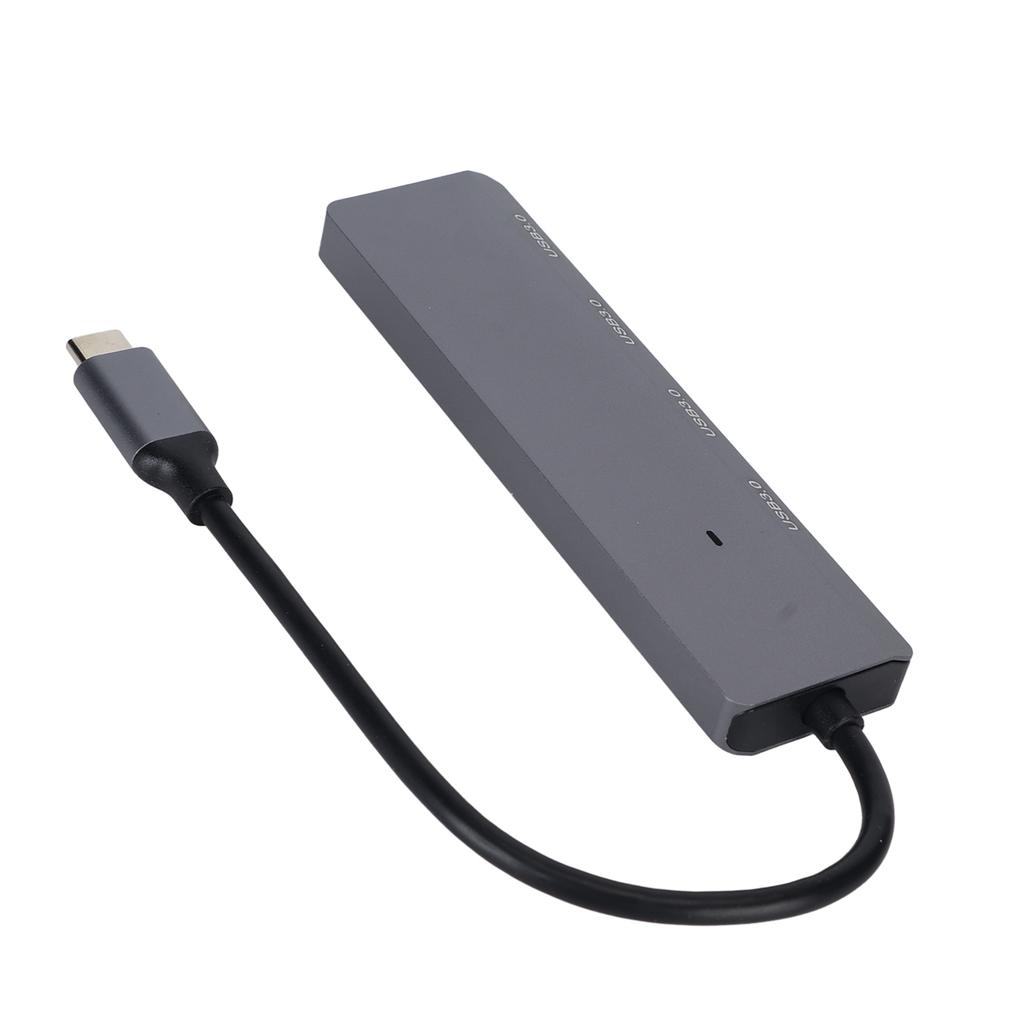 USB C Hub 4 USB3.0 Port Aluminum Alloy Lightweight 5Gbps Fast Heat Dissipation USB Splitter for PC
