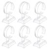 1set 6pcs Plastic Single Bracelet Display Stands Clear Ring 4.05x6x9cm