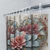Exquisite Heart-Shaped Shower Curtain With Floral Design Perfect Bathroom Decoration For Home Or Gift