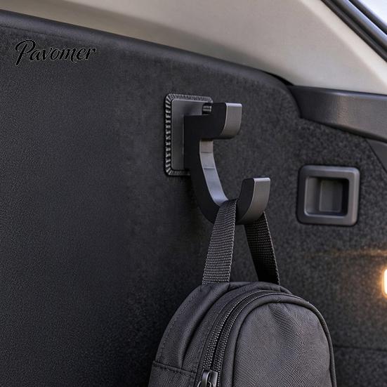 Auto Trunk Organizer Hooks 2Pcs Car Umbrella Hook, 3D Printed SUV Cargo Hooks, Vehicle No‑Drill Rear Hatch Storage Hanger for Hanging Bags,