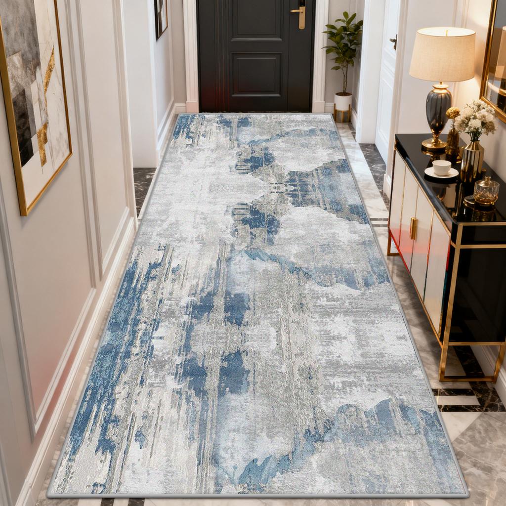 Abstract Modern Long Corridor Rugs Luxury Decoration Doorway Easy Clean Runner Carpet Living Room Bedroom Aisle Non-slip Mat