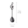 1pc 304 stainless steel note heart-shaped spoon coffee dessert spoon children's large dining spoon