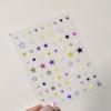 Colorful Five-pointed Star Gird Polka Dot Line Bowknot Cherry 5D Shiny Nail Art Stickers Self Adhesive Decoration Manicure Decal