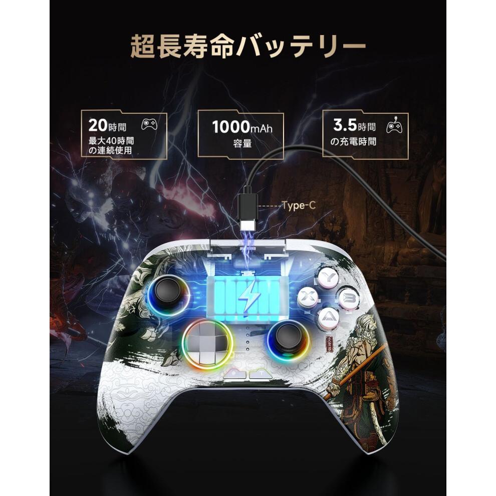 EasySMX X15 Kabelloser PC-Controller mit Hall-Triggern, Hall-Joysticks, Kein Drift, Keine Totzone, Kompatibel mit Windows PC, Android, Steam und Switch