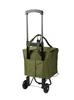 Rep 4-Way Multi Shopping Cart, 25L Capacity with Cart Hooks, Cooling and Heating, COCORO Multi (550304), Khaki