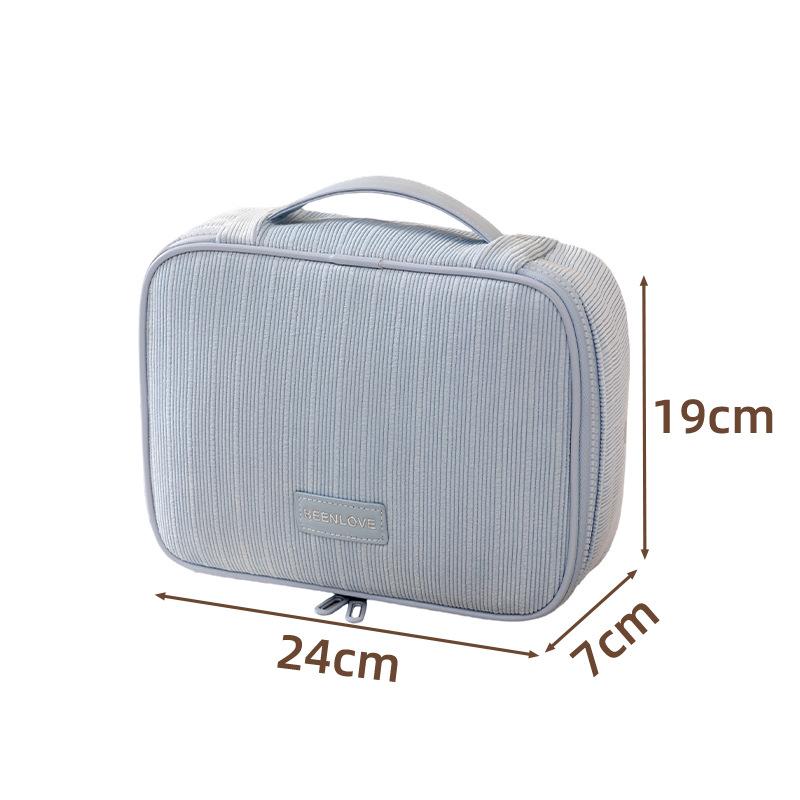New Four Sided Handheld Makeup Bag Large Capacity Cosmetic Bag Women Travel Organizer Bags Toiletry Bag Skincare Organizer