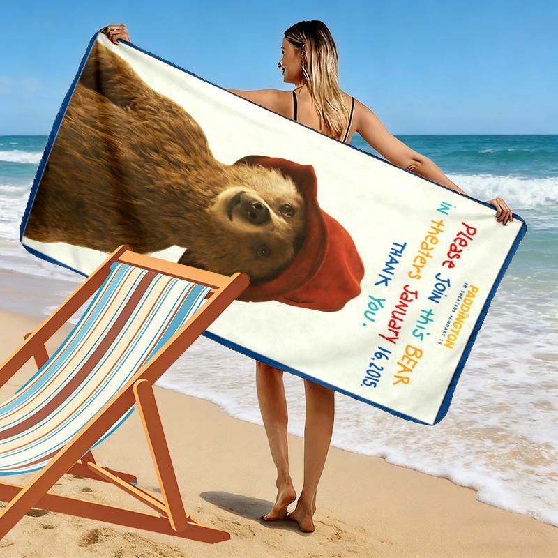 Paddington Bear Towel, Large Soft Quick Dry Towel for Beach Camping Swimming