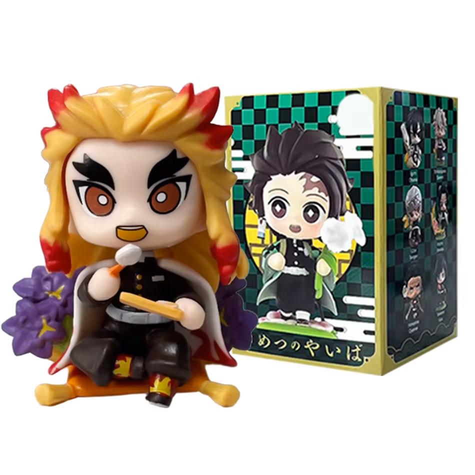 ! Anime Demon Slayer Blind Box Figure Tanjiro Kamado Nezuko cartoon PVC Model Desktop Ornament Child Christmas  New Year Gift
