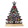 Iron Wood Christmas Tree Ornament - Creative Color Print Festival Desktop Decoration Gift