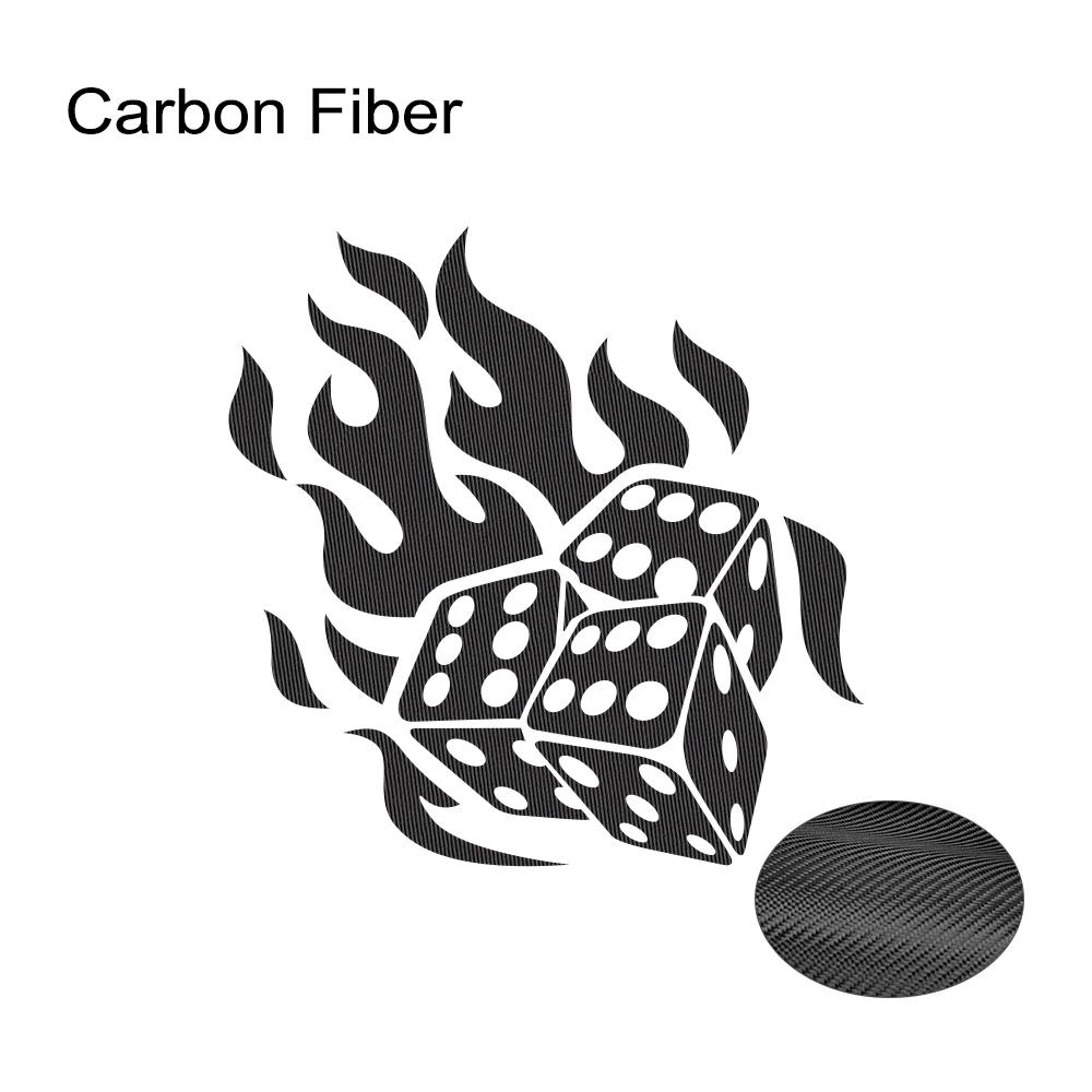 Car Engine Hood Sticker Flame Dice Graphic Vinyl Decal For Auto Vans Trucks SUV Self-Adhesive Auto Body Window Decor Accessories