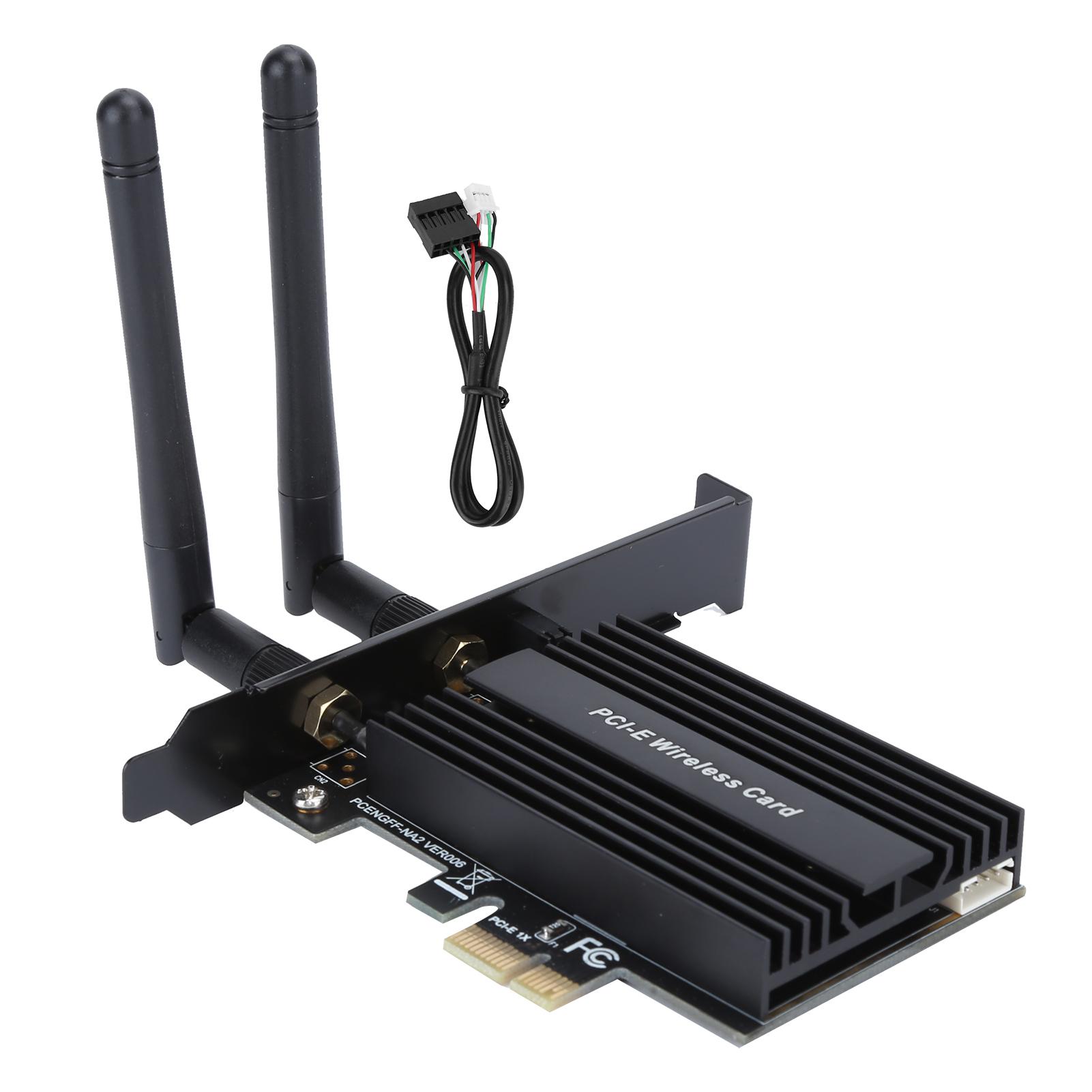 

Адаптер PCI Express WiFi 6 3000 Мбіт/с для Intel AX200 Pro 802.11ax 2.4G5Ghz для Bluetooth 5.0Чорний чорний