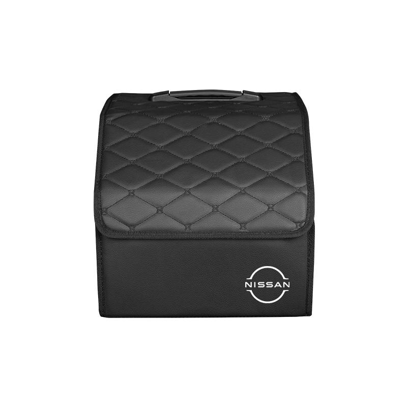 

Car Leather Storage Box Foldable Trunk Sundries Case For Nissan Sylphy N7 Teana Qashqai Note J10 J11 Navara Juke GTR 350z Patrol