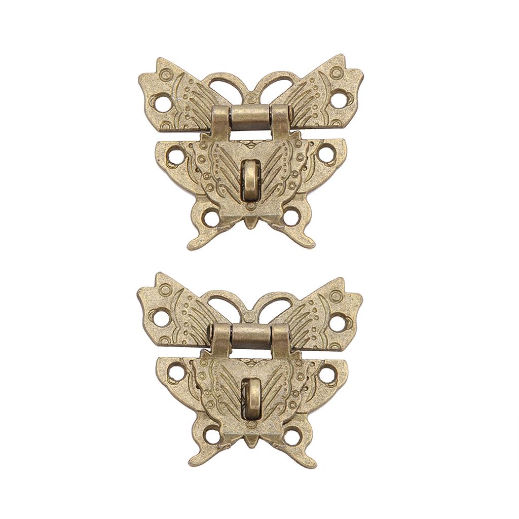 Antique Retro Vintage, Decorative   Brass   Jewelry Box Cabinet Clasp Jewellery   Hasp Pad Lock For Wooden
