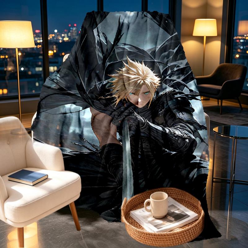 Final Fantasy Print Blanket - Soft & Comfortable, for Bedroom, Travel, Sofa, Home Decoration - Birthday Christmas Gift for Friend