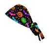 Fashionable Halloween Print Work Cap, Casual Women's Ponytail Cap, Wash Cap, Baotou Cap
