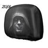 Eerie Car Interior Styling Realistic Horror Headrest Covers, Double Sided Scary Passenger Decorative Sleeves Illusion Seat Protector, Universal